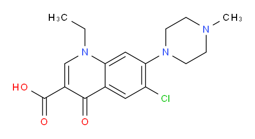 6-chloro-1-ethyl-7-(4-methylpiperazin-1-yl)-4-oxo-1,4-dihydroquinoline-3-carboxylic acid