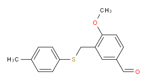 4-methoxy-3-{[(4-methylphenyl)sulfanyl]methyl}benzaldehyde