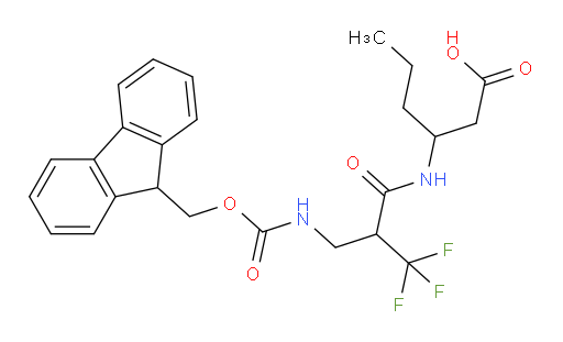 3-{2-[({[(9H-fluoren-9-yl)methoxy]carbonyl}amino)methyl]-3,3,3-trifluoropropanamido}hexanoic acid