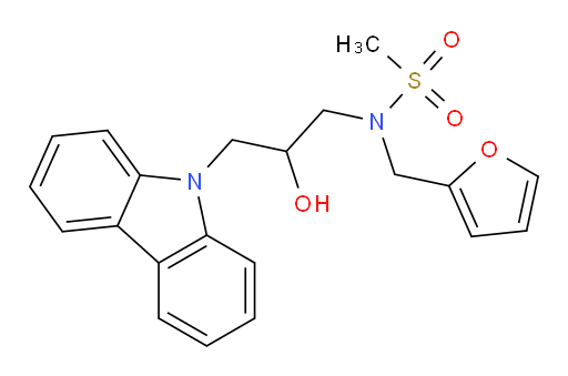 N-[3-(9H-carbazol-9-yl)-2-hydroxypropyl]-N-[(furan-2-yl)methyl]methanesulfonamide