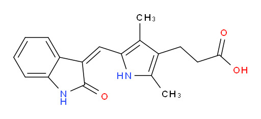 (Z)-3-(2,4-dimethyl-5-((2-oxoindolin-3-ylidene)methyl)-1H-pyrrol-3-yl)propanoic acid