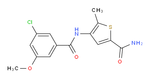4-(3-chloro-5-methoxybenzamido)-5-methylthiophene-2-carboxamide