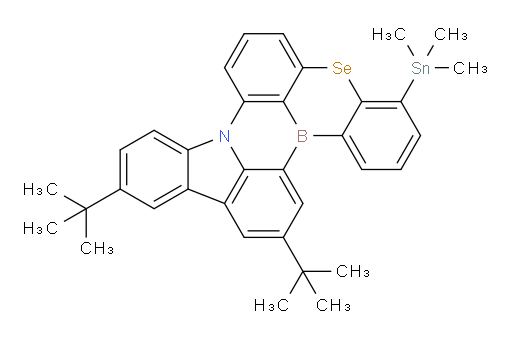 11,14-di-tert-butyl-4-(trimethylstannyl)-5-selena-8b-aza-15b-borabenzo[a]naphtho[1,2,3-hi]aceanthrylene