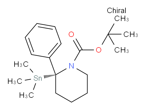 (R)-tert-butyl 2-phenyl-2-(trimethylstannyl)piperidine-1-carboxylate