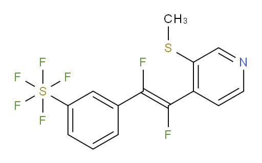 (E)-3-(1,2-difluoro-2-(3-(methylthio)pyridin-4-yl)vinyl)(pentafluoromercapto)benzene