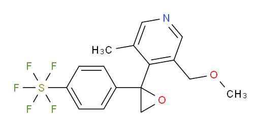 4-(2-(3-(methoxymethyl)-5-methylpyridin-4-yl)oxiran-2-yl)(pentafluoromercapto)benzene