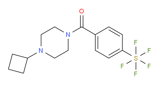 (4-cyclobutylpiperazin-1-yl)(4-(pentafluoromercapto)phenyl)methanone