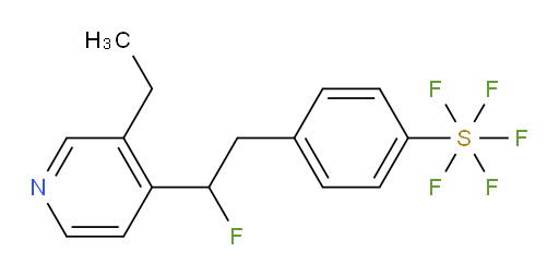4-(2-(3-ethylpyridin-4-yl)-2-fluoroethyl)(pentafluoromercapto)benzene