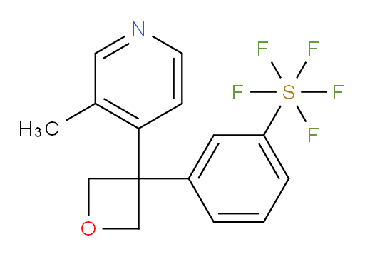 3-(3-(3-methylpyridin-4-yl)oxetan-3-yl)(pentafluoromercapto)benzene