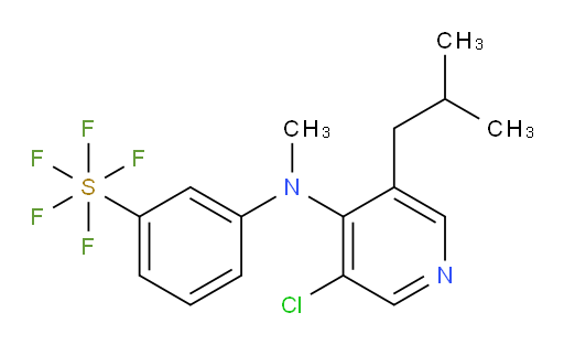 3-((3-chloro-5-isobutylpyridin-4-yl)(methyl)amino)(pentafluoromercapto)benzene
