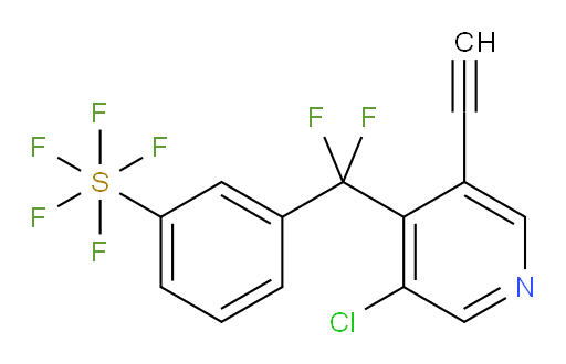 3-((3-chloro-5-ethynylpyridin-4-yl)difluoromethyl)(pentafluoromercapto)benzene