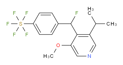 4-(fluoro(3-isopropyl-5-methoxypyridin-4-yl)methyl)(pentafluoromercapto)benzene