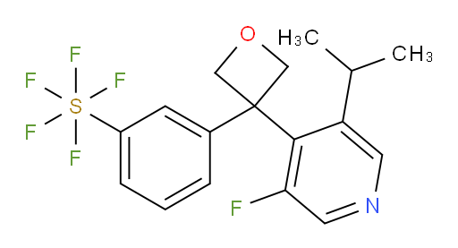 3-(3-(3-fluoro-5-isopropylpyridin-4-yl)oxetan-3-yl)(pentafluoromercapto)benzene