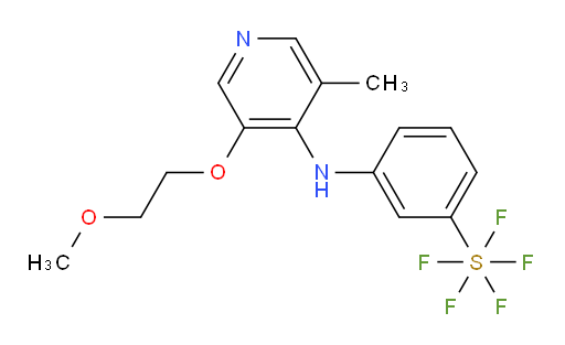 3-((3-(2-methoxyethoxy)-5-methylpyridin-4-yl)amino)(pentafluoromercapto)benzene