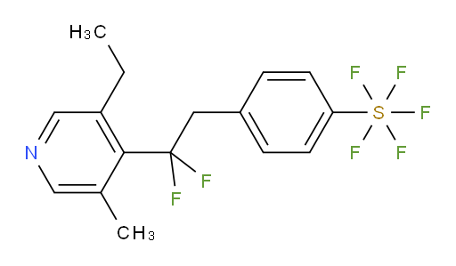 4-(2-(3-ethyl-5-methylpyridin-4-yl)-2,2-difluoroethyl)(pentafluoromercapto)benzene