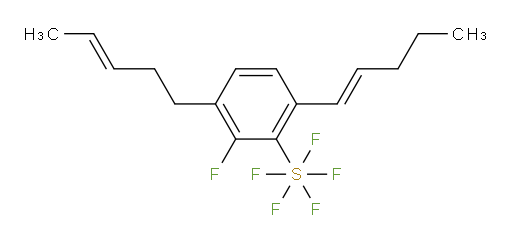 2-fluoro-6-((E)-pent-1-en-1-yl)-3-((E)-pent-3-en-1-yl)(pentafluoromercapto)benzene