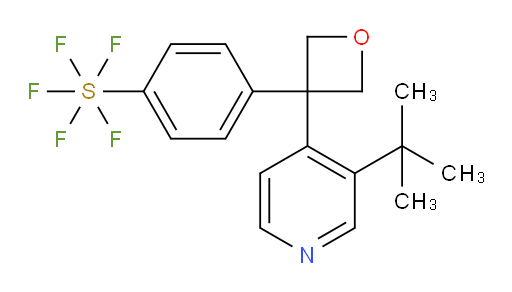 4-(3-(3-(tert-butyl)pyridin-4-yl)oxetan-3-yl)(pentafluoromercapto)benzene