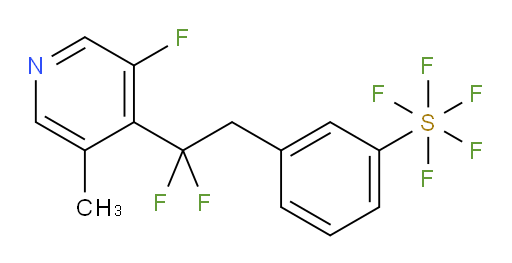 3-(2,2-difluoro-2-(3-fluoro-5-methylpyridin-4-yl)ethyl)(pentafluoromercapto)benzene
