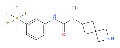 3-(3-(pentafluoromercapto)phenyl)-1-methyl-1-(2-azaspiro[3.3]heptan-6-yl)urea