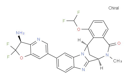 (7R,14R)-11-[(3S)-3-amino-2,2-difluoro-2,3-dihydrofuro[3,2-b]pyridin-6-yl]-1-(difluoromethoxy)-6,7-dihydro-6-methyl-7,14-Methanobenzimidazo[1,2-b][2,5]benzodiazocin-5(14H)--one