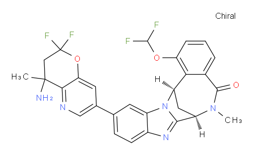 (7R,14R)-11-(4-amino-2,2-difluoro-3,4-dihydro-4-methyl-2H-pyrano[3,2-b]pyridin-7-yl)-1-(difluoromethoxy)-6,7-dihydro-6-methyl-7,14-Methanobenzimidazo[1,2-b][2,5]benzodiazocin-5(14H)--one