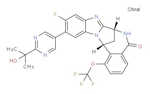(7R,14R)-10-fluoro-6,7-dihydro-11-[2-(1-hydroxy-1-methylethyl)-pyrimidin-5-yl]-1-(trifluoromethoxy)-7,14-Methanobenzimidazo[1,2-b][2,5]benzodiazocin-5(14H)--one