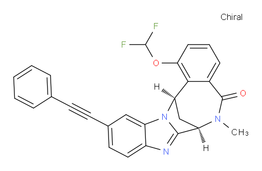 (7R,14R)-1-(difluoromethoxy)-6,7-dihydro-6-methyl-11-(2-phenylethynyl)-7,14-Methanobenzimidazo[1,2-b][2,5]benzodiazocin-5(14H)--one