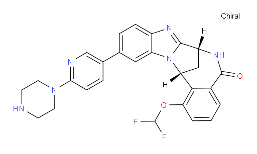 (7R,14R)-1-(Difluoromethoxy)-6,7-dihydro-11-[6-(piperazin-1-yl)-pyridin-3-yl]-7,14-methanobenzimidazo[1,2-b][2,5]benzodiazocin-5(14H)--one