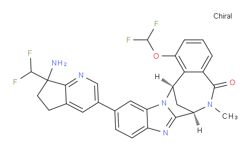 (7R,14R)-11-[7-amino-7-(difluoromethyl)-6,7-dihydro-5H-cyclopenta[b]pyridin-3-yl]-1-(difluoromethoxy)-6,7-dihydro-6-methyl-7,14-Methanobenzimidazo[1,2-b][2,5]benzodiazocin-5(14H)--one