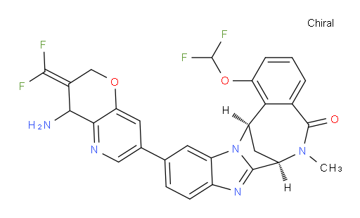 (7R,14R)-11-[4-amino-3-(difluoromethylene)-3,4-dihydro-2H-pyrano[3,2-b]pyridin-7-yl]-1-(difluoromethoxy)-6,7-dihydro-6-methyl-7,14-Methanobenzimidazo[1,2-b][2,5]benzodiazocin-5(14H)--one