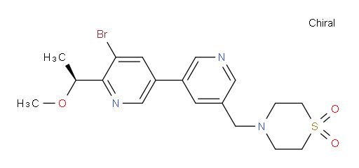 (S)-4-((5'-bromo-6'-(1-methoxyethyl)-[3,3'-bipyridin]-5-yl)methyl)thiomorpholine 1,1-dioxide