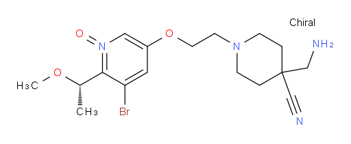 (S)-5-(2-(4-(aminomethyl)-4-cyanopiperidin-1-yl)ethoxy)-3-bromo-2-(1-methoxyethyl)pyridine 1-oxide