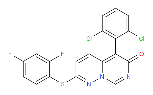 5-(2,6-dichlorophenyl)-2-[(2,4-difluorophenyl)sulfanyl]-6H-pyrimido[1,6-b]pyridazin-6-one
