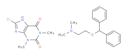 8-chloro-1,3-dimethyl-1H-purine-2,6(3H,7H)-dione compound with 2-(benzhydryloxy)-N,N-dimethylethanamine (1:1)