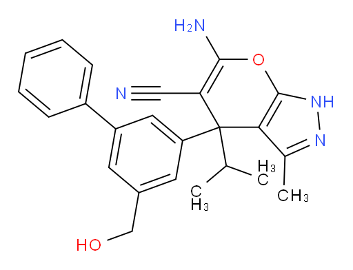 6-Amino-1,4-dihydro-4-[5-(hydroxymethyl)[1,1'-biphenyl]-3-yl]-3-methyl-4-(1-methylethyl)pyrano[2,3-c]pyrazole-5-carbonitrile