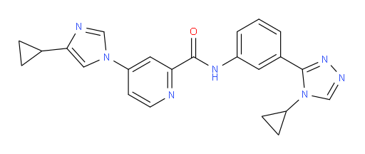 4-(4-cyclopropyl-1H-imidazol-1-yl)-N-(3-(4-cyclopropyl-4H-1,2,4-triazol-3-yl)phenyl)picolinamide