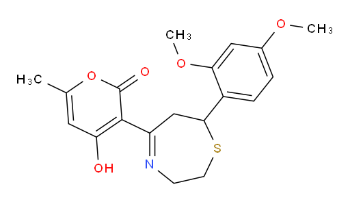 3-[7-(2,4-Dimethoxyphenyl)-2,3,6,7-tetrahydro-1,4-thiazepin-5-yl]-4-hydroxy-6-methyl-2H-pyran-2-one