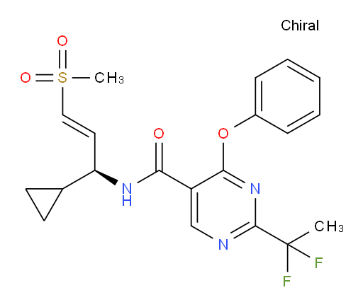 (S,E)-N-(1-cyclopropyl-3-(methylsulfonyl)allyl)-2-(1,1-difluoroethyl)-4-phenoxypyrimidine-5-carboxamide