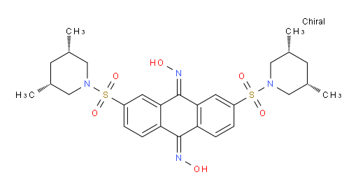 9,10-Anthracenedione, 2,7-bis[[(3R,5S)-3,5-dimethyl-1-piperidinyl]sulfonyl]-, 9,10-dioxime, rel-