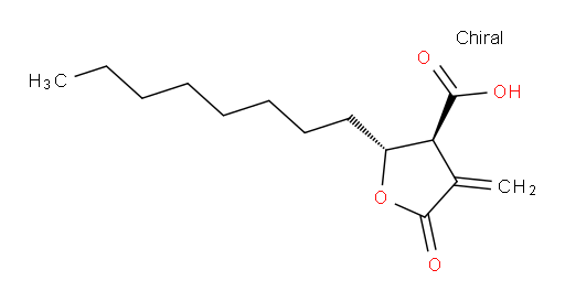 rel-(2R,3S)-Tetrahydro-4-methylene-2-octyl-5-oxo-3-furancarboxylic acid