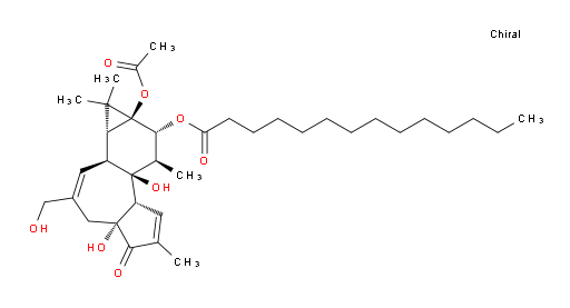 Tetradecanoic acid (1aR,1bS,4aR,7aS,7bS,8R,9R,9aS)-9a-(acetyloxy)-1a,1b,4,4a,5,7a,7b,8,9,9a-decahydro-4a,7b-dihydroxy-3-(hydroxymethyl)-1,1,6,8-tetramethyl-5-oxo-1H-cyclopropa[3,4]benzo[1,2-e]azulen-9-yl ester