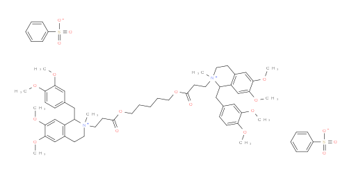 2,2'-((pentane-1,5-diylbis(oxy))bis(3-oxopropane-3,1-diyl))bis(1-(3,4-dimethoxybenzyl)-6,7-dimethoxy-2-methyl-1,2,3,4-tetrahydroisoquinolin-2-ium) benzenesulfonate