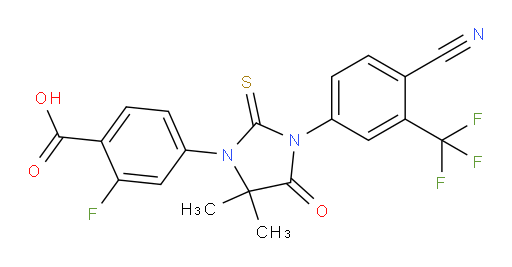 4-(3-(4-cyano-3-(trifluoromethyl)phenyl)-5,5-dimethyl-4-oxo-2-thioxoimidazolidin-1-yl)-2-fluorobenzoic acid