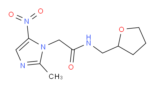 2-(2-methyl-5-nitro-1H-imidazol-1-yl)-N-((tetrahydrofuran-2-yl)methyl)acetamide