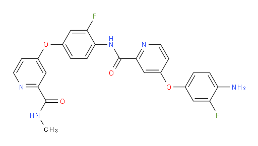 4-(4-amino-3-fluorophenoxy)-N-(2-fluoro-4-((2-(methylcarbamoyl)pyridin-4-yl)oxy)phenyl)picolinamide