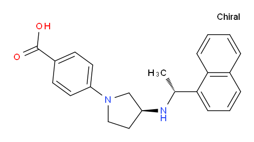 4-((S)-3-(((R)-1-(naphthalen-1-yl)ethyl)amino)pyrrolidin-1-yl)benzoic acid