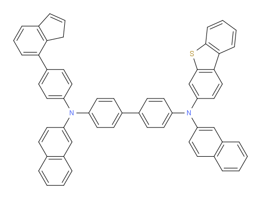 N4-(4-(1H-inden-7-yl)phenyl)-N4'-(dibenzo[b,d]thiophen-3-yl)-N4,N4'-di(naphthalen-2-yl)-[1,1'-biphenyl]-4,4'-diamine