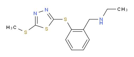 N-(2-((5-(methylthio)-1,3,4-thiadiazol-2-yl)thio)benzyl)ethanamine