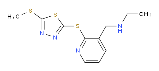 N-((2-((5-(methylthio)-1,3,4-thiadiazol-2-yl)thio)pyridin-3-yl)methyl)ethanamine