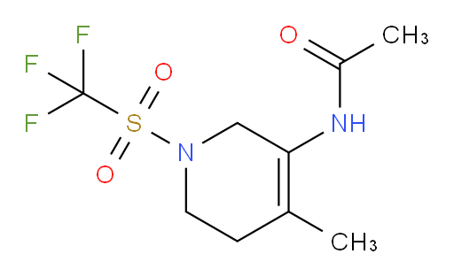 N-(4-methyl-1-((trifluoromethyl)sulfonyl)-1,2,5,6-tetrahydropyridin-3-yl)acetamide